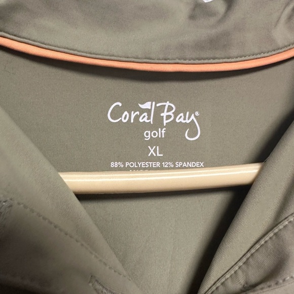 Coral Bay Green Ruched Polo Tank Top - Picture 3 of 4